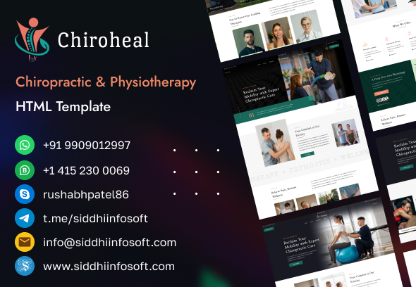 ChiroHeal - Chiropractor & Physiotherapy Wellness HTML Template - 6