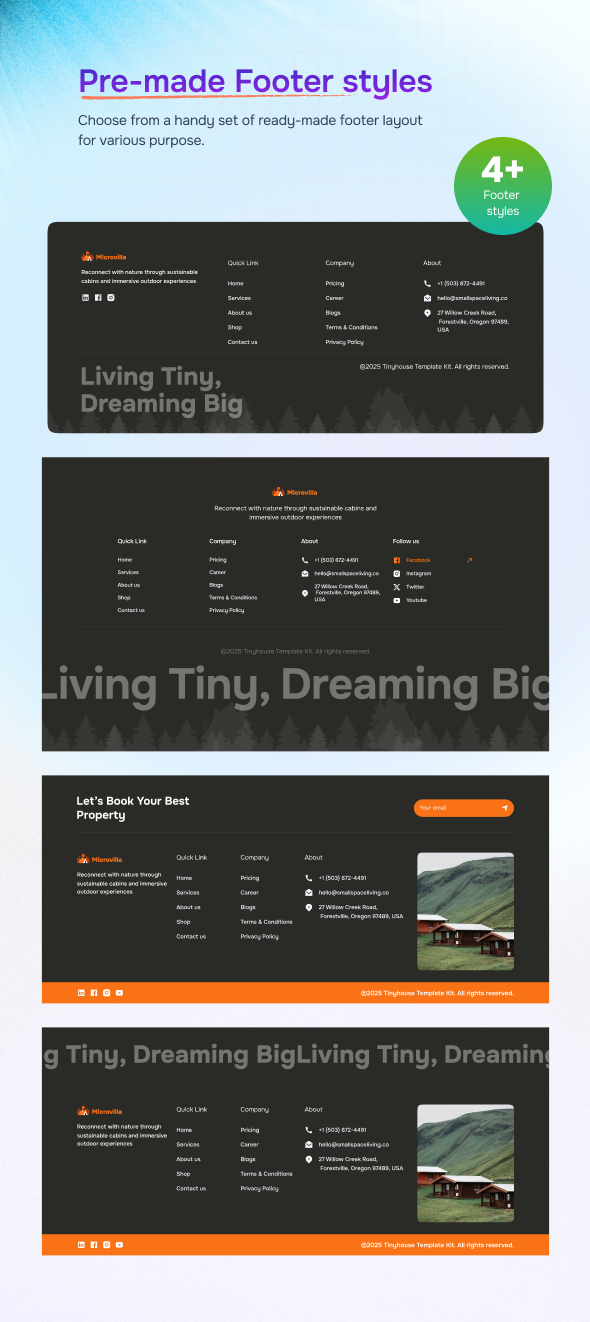 MicroVilla - Tiny House Living Lifestyle WordPress Theme