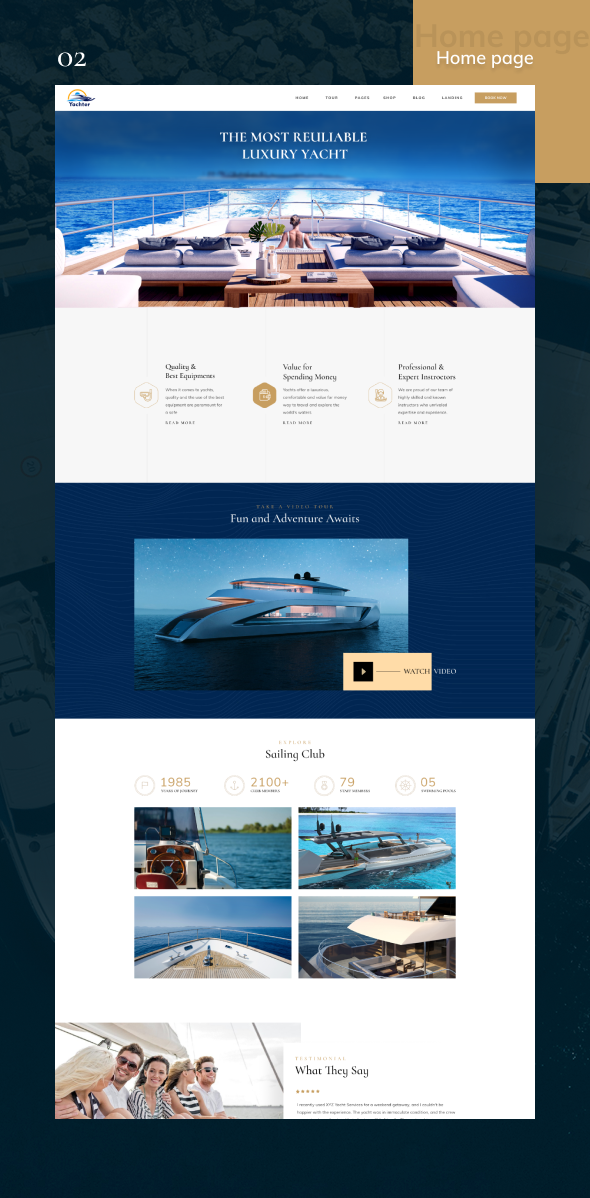 Yachter - Yacht and Boat Travel & Rental HTML Template