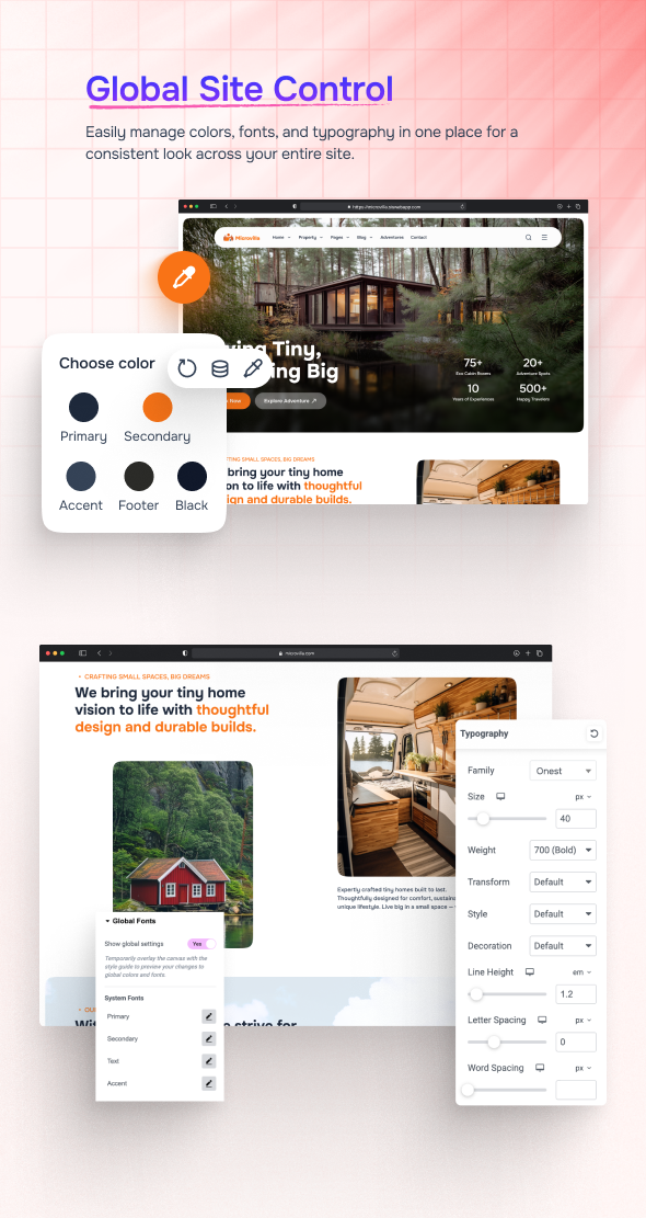 MicroVilla - Tiny House Living Lifestyle WordPress Theme