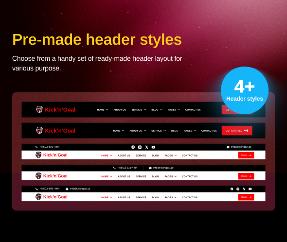 KicknGoal - Soccer and Football Club WordPress Theme
