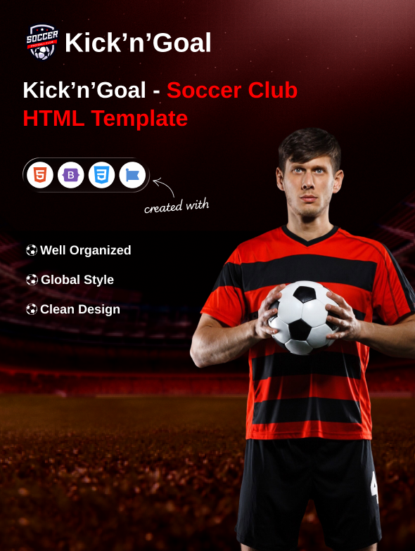 KicknGoal - Soccer and Football Club HTML Template