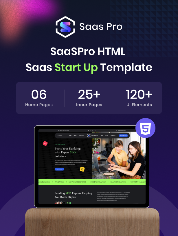 SaaSPro - Startup & SaaS HTML Template