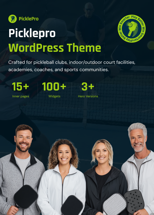 PicklePro – Pickleball Club & Sports WordPress Theme - 1