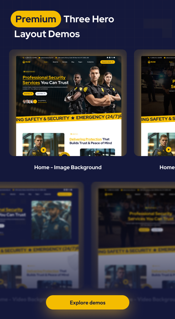ROW - Private Security & BodyGuard Service HTML Template - 2