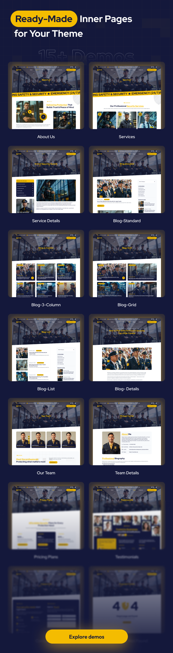 ROW - Private Security & BodyGuard Service HTML Template - 3