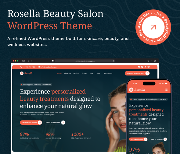 Rosella - Beauty Salon WordPress Theme - 2