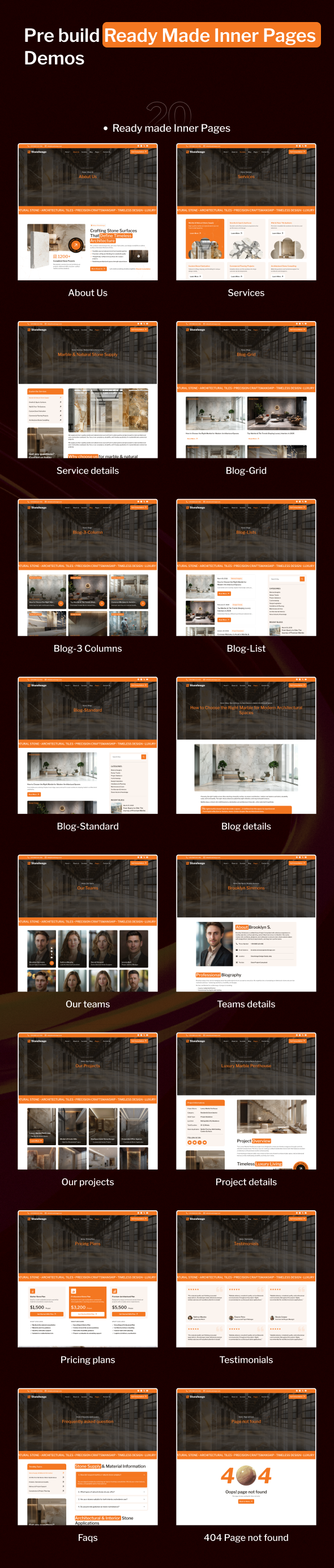 StoneHenge - Marble & Tiles WordPress Theme - 4