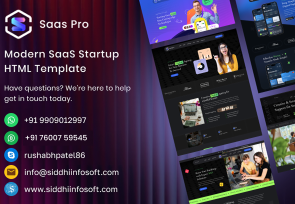 SaaSPro - Startup & SaaS HTML Template