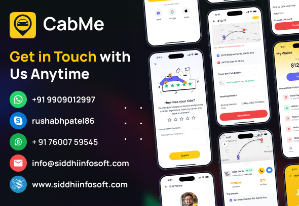 CabME – Uber Clone | Taxi Booking & Parcel Delivery Flutter App Solution
