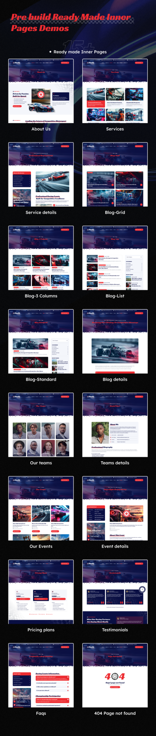 Racer - Motorsports Racing HTML Template - 3