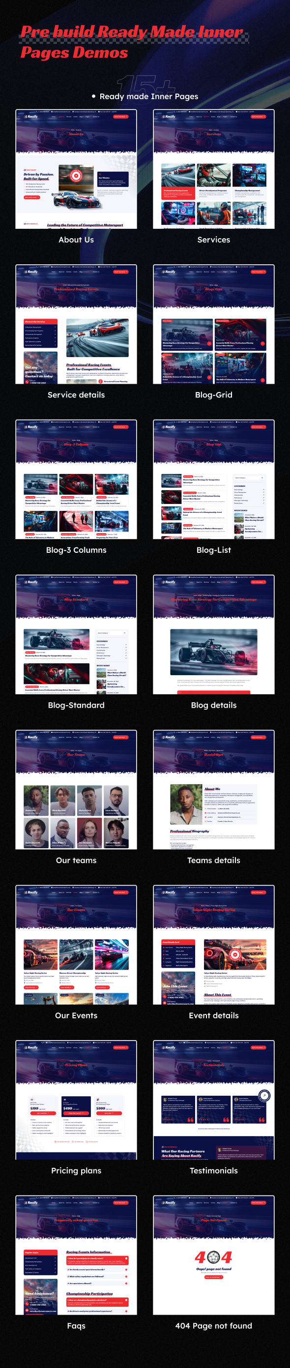 Racify - Motorsports Racing WordPress Theme - 4