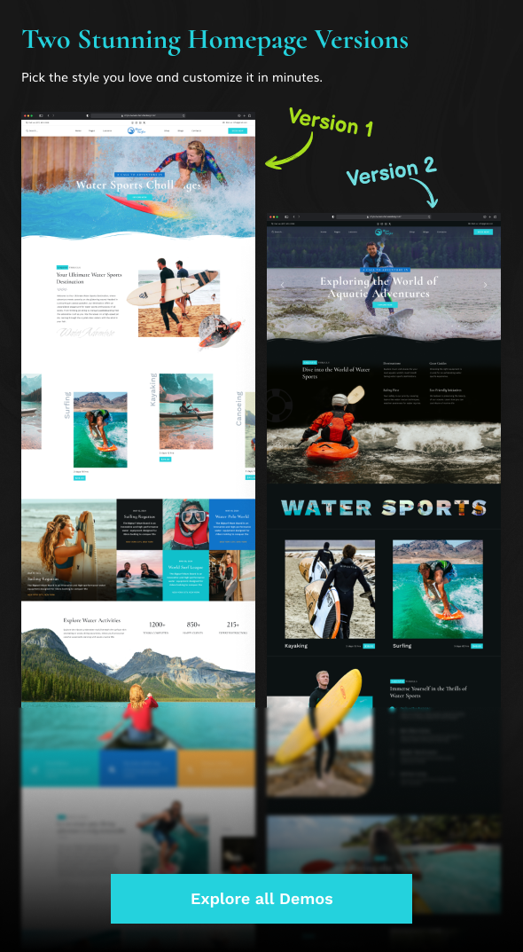 WaveSurfer - Surfing and Water Sports WordPress Theme