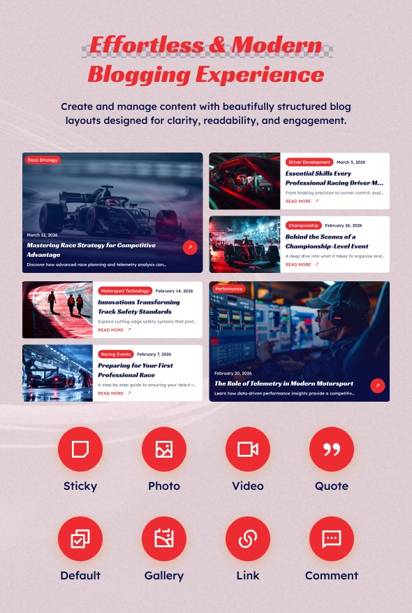 Racify - Motorsports Racing WordPress Theme - 5