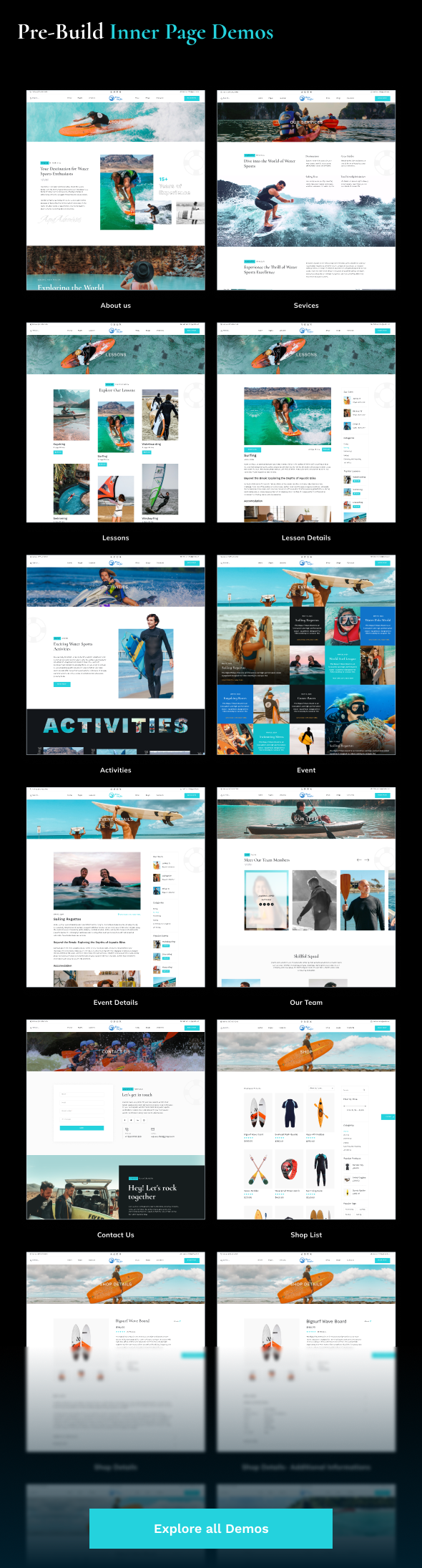 WaveSurfer - Surfing and Water Sports WordPress Theme