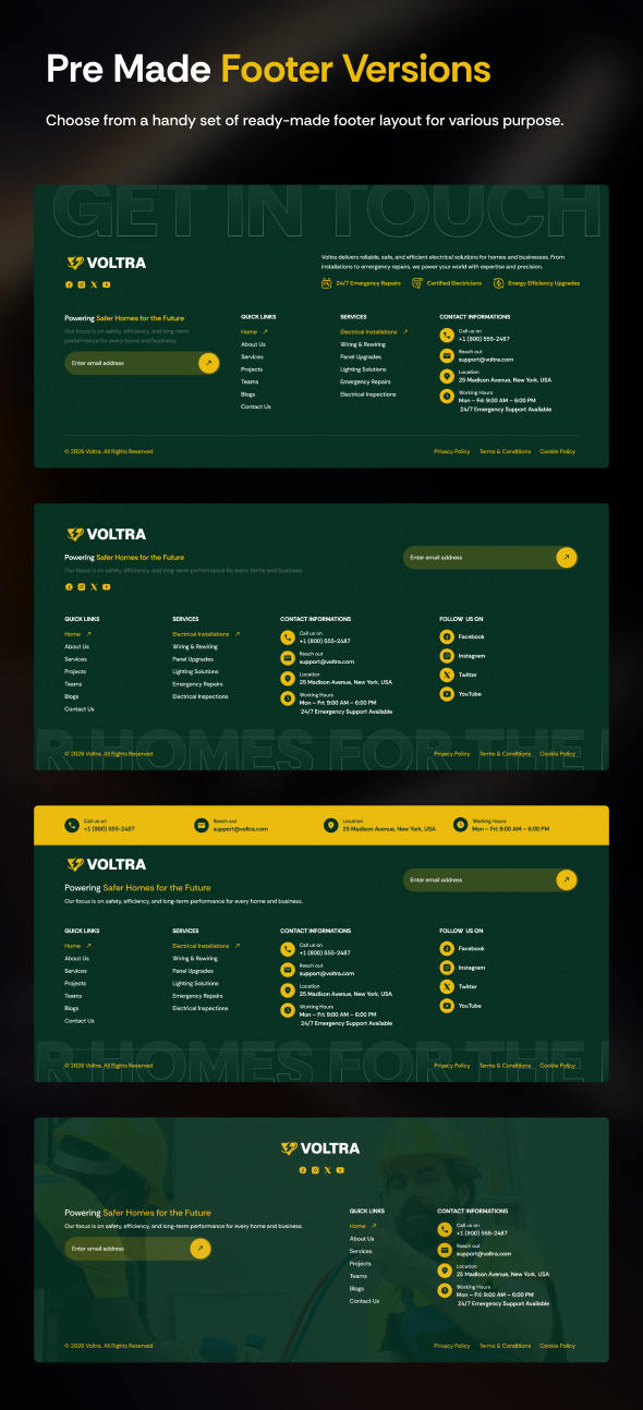 Voltra - Electrician Electrical Repair WordPress Theme