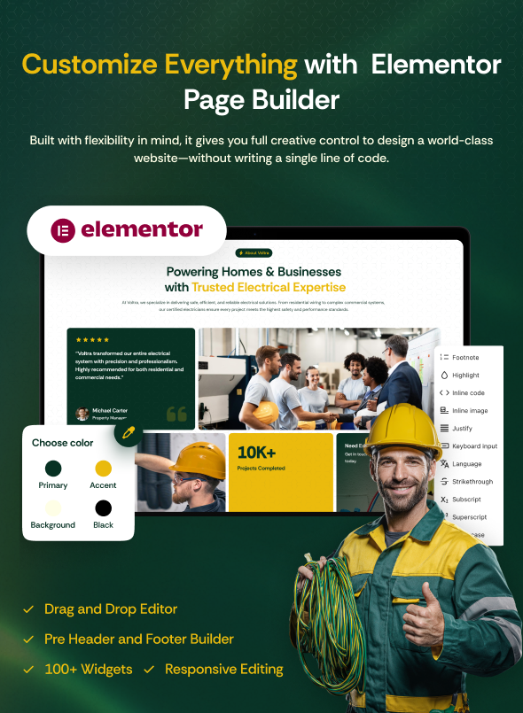 Voltra - Electrician Electrical Repair WordPress Theme