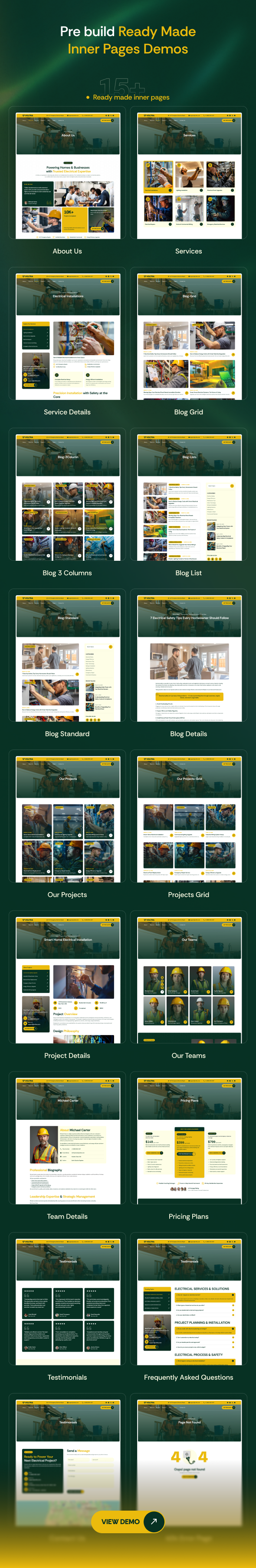 Voltra - Electrician Electrical Repair HTML Template - 3