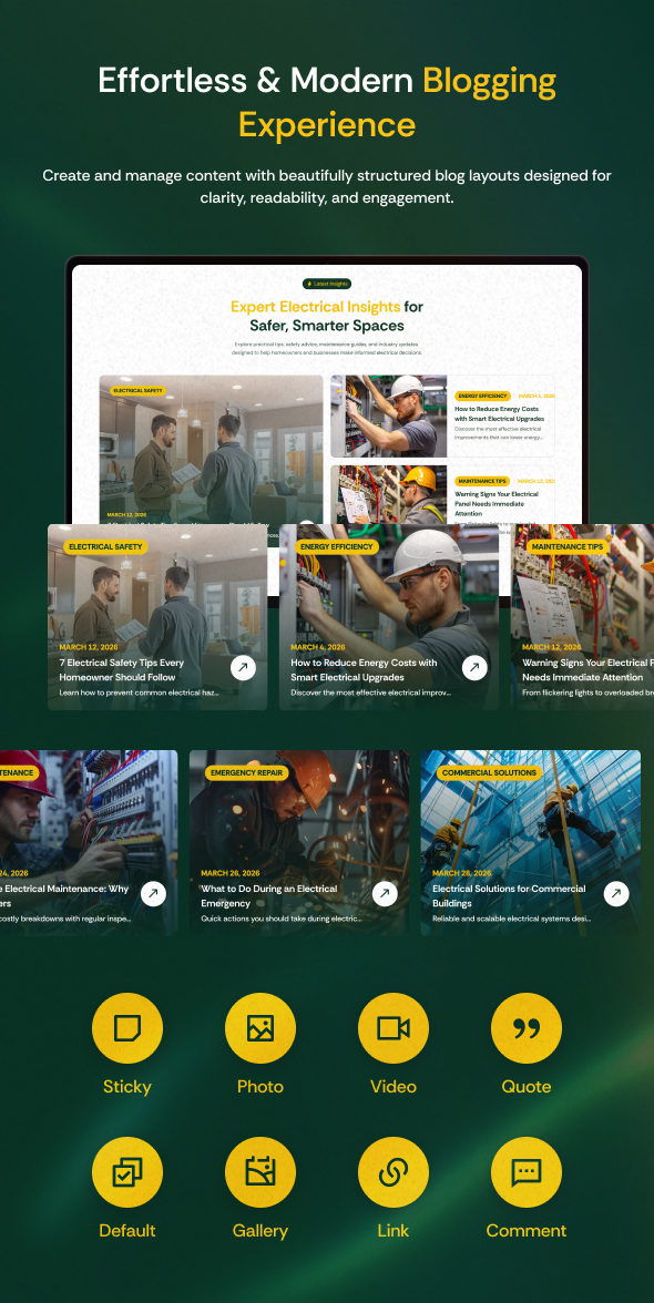Voltra - Electrician Electrical Repair WordPress Theme