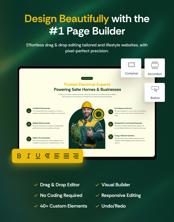 Voltra - Electrician Electrical Repair WordPress Theme