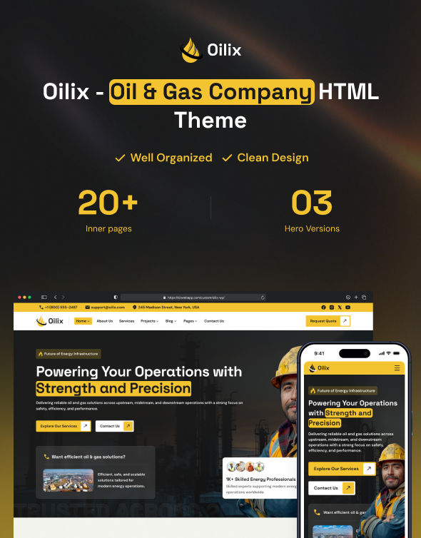 Oilix - Oil & Gas Company HTML Template - 1