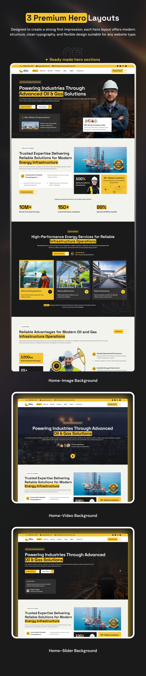 Oilix - Oil & Gas Company WordPress Theme - 3