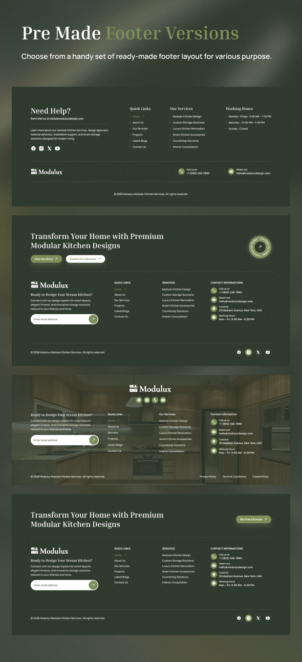 Modulux - Modular Kitchen WordPress Theme
