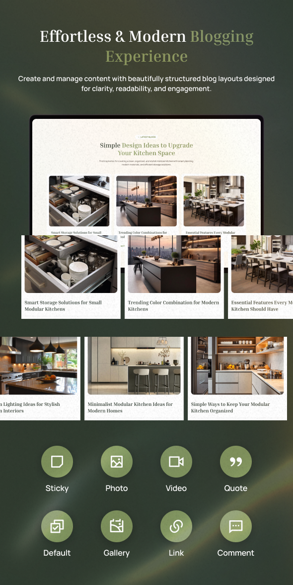 Modulux - Modular Kitchen WordPress Theme