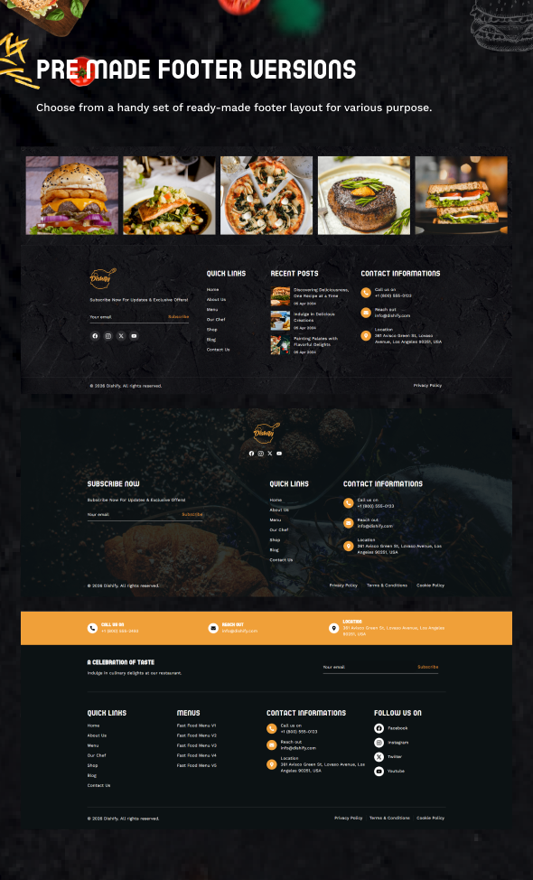 Dishify - Restaurant WordPress Theme