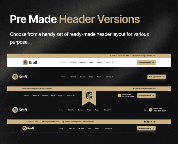 Kre8 | Barber Shop & Hair Salon WordPress Theme - 11