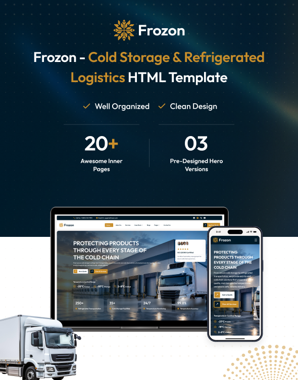 Frozon - Cold Storage & Refrigerated Logistics HTML Template - 1
