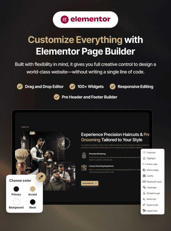 Kre8 | Barber Shop & Hair Salon WordPress Theme - 2