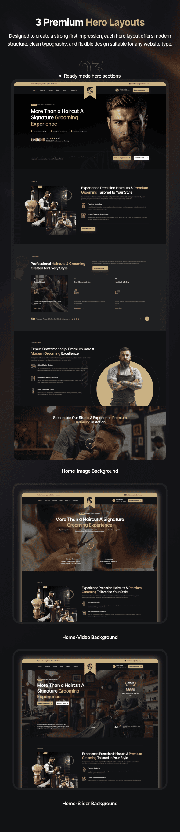 Kre8 | Barber Shop & Hair Salon WordPress Theme - 3