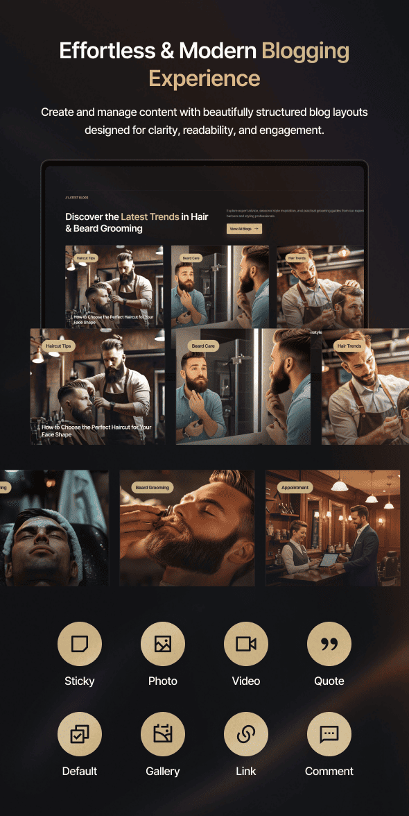 Kre8 | Barber Shop & Hair Salon WordPress Theme - 5