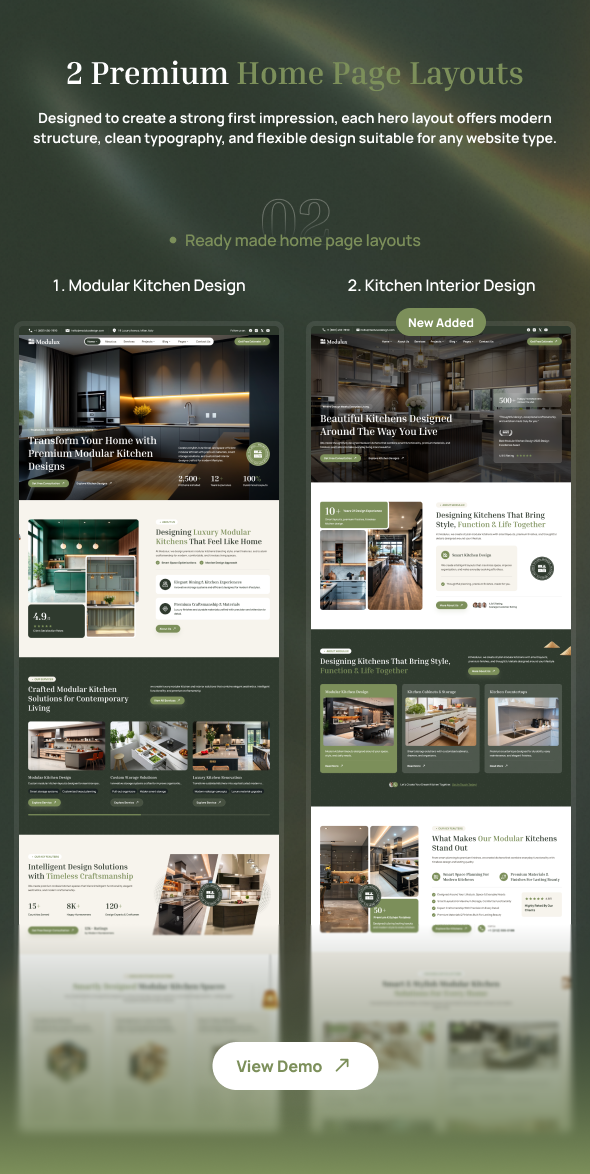 Modulux - Modular Kitchen WordPress Theme