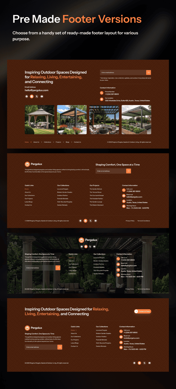 Pergolux | Pergola, gazebo & Outdoor Living WordPress Theme - 12