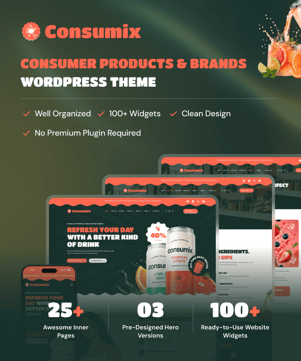 Consumix | Consumer Products & Brands WordPress Theme - 1