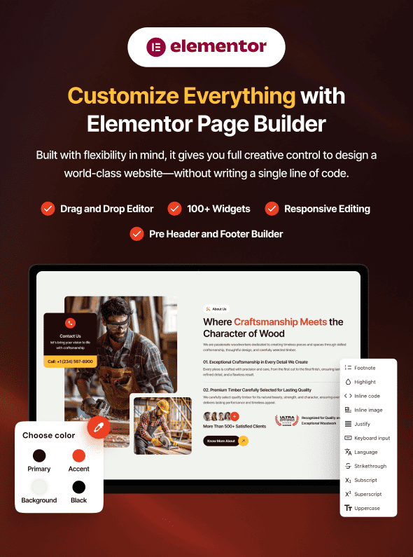 Timberly | Carpenter, Wood & Forestry WordPress Theme - 2